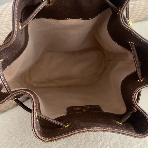 🔥EUC Gucci Brown and Cream Shoulder Bag with Monogram Pattern - Picture 5 of 10
